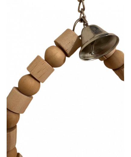 Parrot-Supplies Simple Neutral Wood Parrot Swing Toy Parrot-Supplies Simple Neutral Wood Parrot Swing Toy